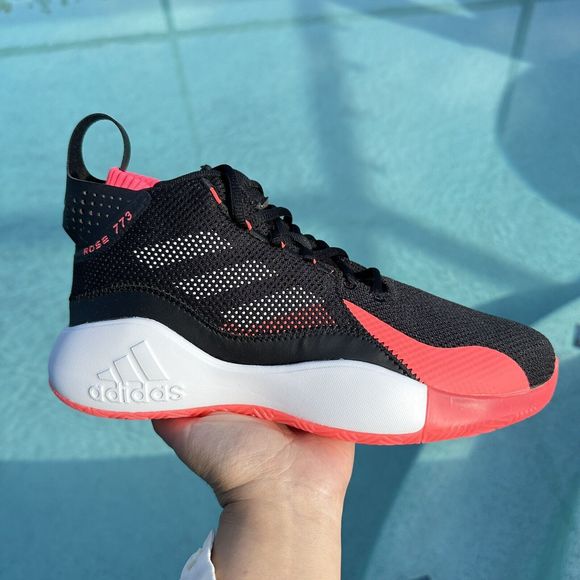 MEN\'S adidas D Rose 773 Black Signal Pink Basketball Shoes FW8663 main image 4